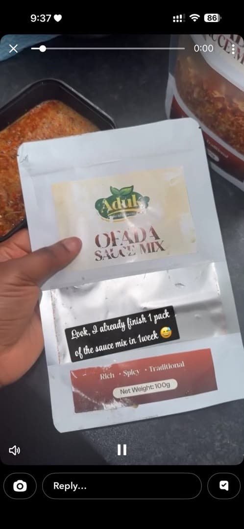 Message from A customer: Look, I already finish 1 pack of the sauce mix in 1 week 😅