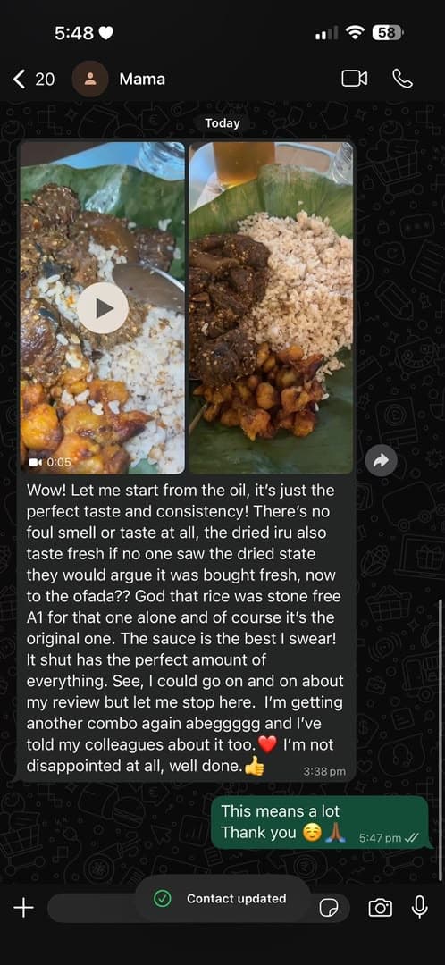 Message from Mama: The sauce is the best I swear! Not disappointed at all, well done 👍